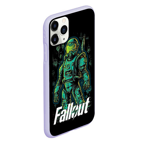 Чехол iPhone 11 Pro матовый Fallout poster style / 3D-Светло-сиреневый – фото 2