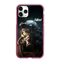 Чехол iPhone 11 Pro матовый Fallout game, цвет: 3D-малиновый