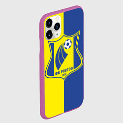 Чехол iPhone 11 Pro матовый ФК Ростов - жёлто синие, цвет: 3D-фиолетовый — фото 2