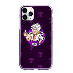 Чехол iPhone 11 Pro матовый One piece - Луффи в стиле Пип-Бой