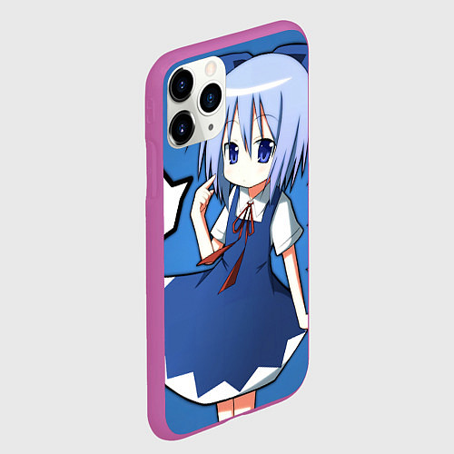 Чехол iPhone 11 Pro матовый Touhou Project Cirno Baka / 3D-Фиолетовый – фото 2