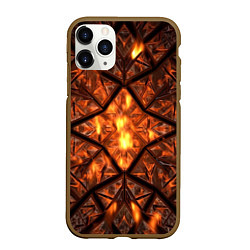 Чехол iPhone 11 Pro матовый Огненный калейдоскоп, цвет: 3D-коричневый