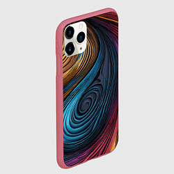 Чехол iPhone 11 Pro матовый Gradient madness, цвет: 3D-малиновый — фото 2