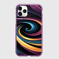 Чехол iPhone 11 Pro матовый Gradient vortex, цвет: 3D-фиолетовый