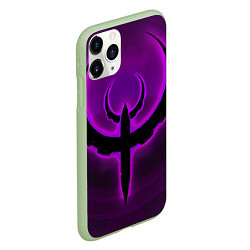 Чехол iPhone 11 Pro матовый Quake фиолетовый, цвет: 3D-салатовый — фото 2