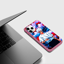 Чехол iPhone 11 Pro матовый Красавец Сатору Годжо - Магическая битва, цвет: 3D-малиновый — фото 2
