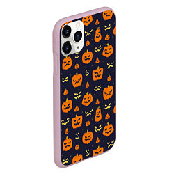 Чехол iPhone 11 Pro матовый Хэллоуин - узор, цвет: 3D-розовый — фото 2