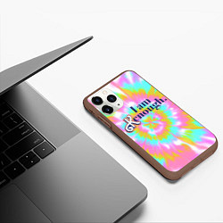 Чехол iPhone 11 Pro матовый I am Kenough - retro tie-dye, цвет: 3D-коричневый — фото 2