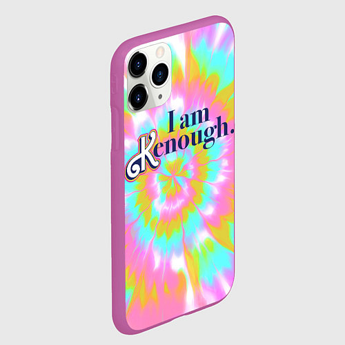 Чехол iPhone 11 Pro матовый I am Kenough - retro tie-dye / 3D-Фиолетовый – фото 2