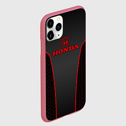 Чехол iPhone 11 Pro матовый Honda - униформа красная, цвет: 3D-малиновый — фото 2