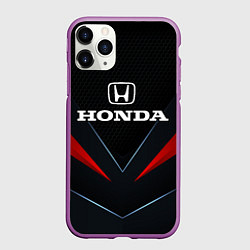 Чехол iPhone 11 Pro матовый Honda - технологии, цвет: 3D-фиолетовый