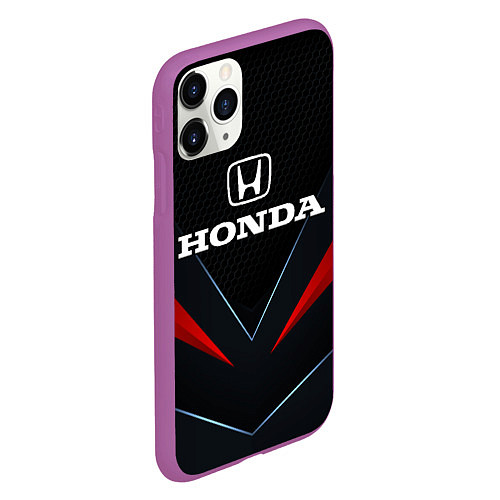 Чехол iPhone 11 Pro матовый Honda - технологии / 3D-Фиолетовый – фото 2