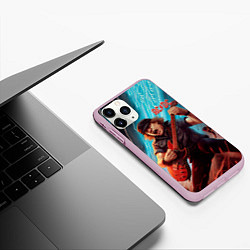 Чехол iPhone 11 Pro матовый ACDC rock music, цвет: 3D-розовый — фото 2
