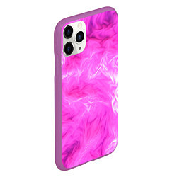 Чехол iPhone 11 Pro матовый Розовый нежный фон, цвет: 3D-фиолетовый — фото 2