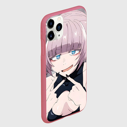 Чехол iPhone 11 Pro матовый Yofukashi no Uta Надзуна Нанакуса / 3D-Малиновый – фото 2