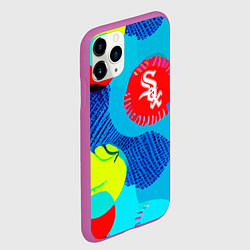 Чехол iPhone 11 Pro матовый Chicago White Sox - baseball team, цвет: 3D-фиолетовый — фото 2
