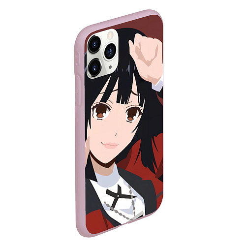 Чехол iPhone 11 Pro матовый Безумный Азарт Юмэко Джабами / 3D-Розовый – фото 2
