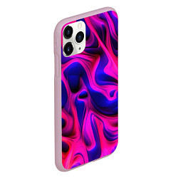 Чехол iPhone 11 Pro матовый Pink blue abstract, цвет: 3D-розовый — фото 2