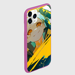 Чехол iPhone 11 Pro матовый Cyberpunk Edgerunners Ребекка, цвет: 3D-фиолетовый — фото 2