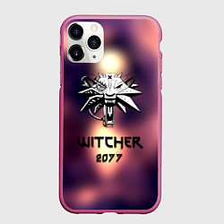 Чехол iPhone 11 Pro матовый Ведьмак 2077, цвет: 3D-малиновый