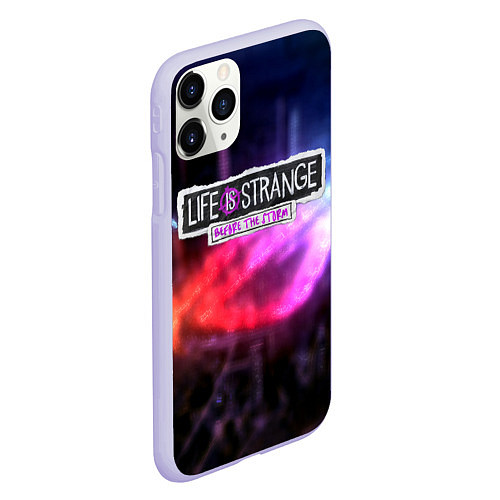 Чехол iPhone 11 Pro матовый Life is strange night city / 3D-Светло-сиреневый – фото 2