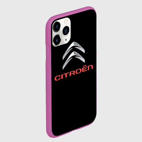 Чехол iPhone 11 Pro матовый Citroen auto sports / 3D-Фиолетовый – фото 2