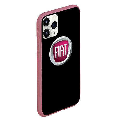 Чехол iPhone 11 Pro матовый Fiat sport pro / 3D-Малиновый – фото 2