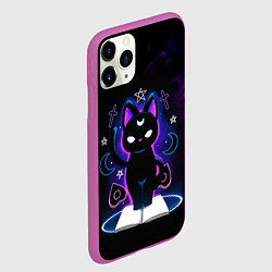 Чехол iPhone 11 Pro матовый Кот колдун, цвет: 3D-фиолетовый — фото 2