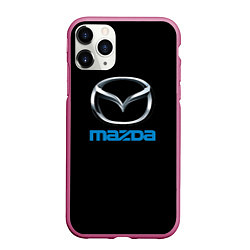 Чехол iPhone 11 Pro матовый Mazda sportcar, цвет: 3D-малиновый