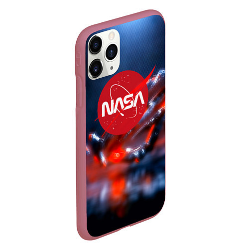 Чехол iPhone 11 Pro матовый Nasa space star / 3D-Малиновый – фото 2