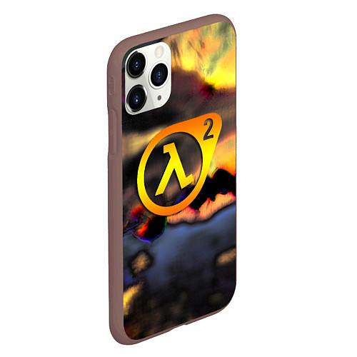 Чехол iPhone 11 Pro матовый Half-life maps / 3D-Коричневый – фото 2