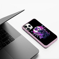 Чехол iPhone 11 Pro матовый Шинобу - Клинок демонов, цвет: 3D-розовый — фото 2