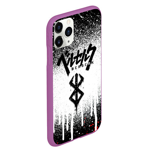 Чехол iPhone 11 Pro матовый Berserk logo symbol / 3D-Фиолетовый – фото 2