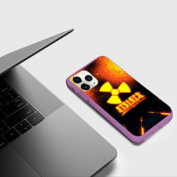 Чехол iPhone 11 Pro матовый Stalker броня радиоктивная, цвет: 3D-фиолетовый — фото 2