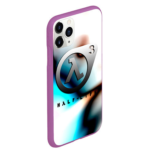 Чехол iPhone 11 Pro матовый Half life 3 is coming / 3D-Фиолетовый – фото 2