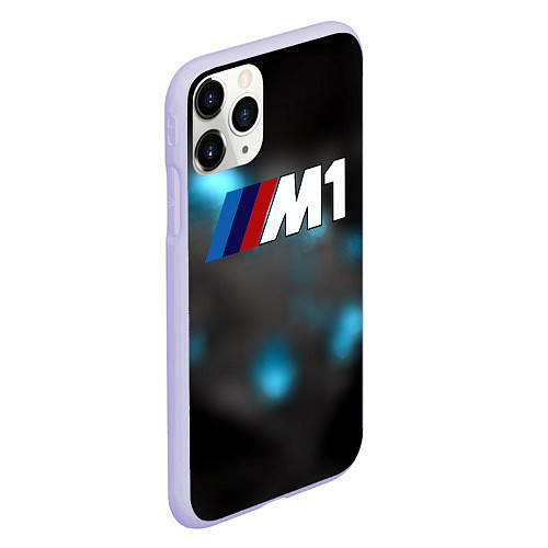 Чехол iPhone 11 Pro матовый Bmw night city / 3D-Светло-сиреневый – фото 2