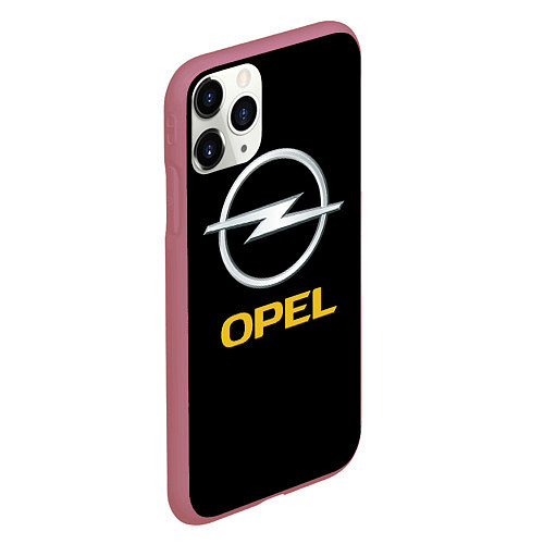 Чехол iPhone 11 Pro матовый Opel sport car / 3D-Малиновый – фото 2