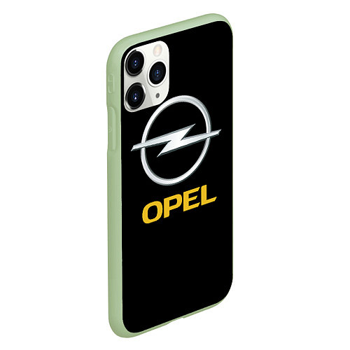 Чехол iPhone 11 Pro матовый Opel sport car / 3D-Салатовый – фото 2