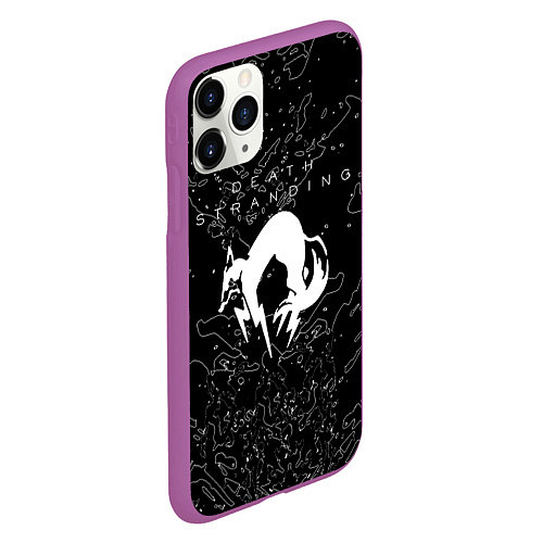 Чехол iPhone 11 Pro матовый Death Stranding souls game / 3D-Фиолетовый – фото 2