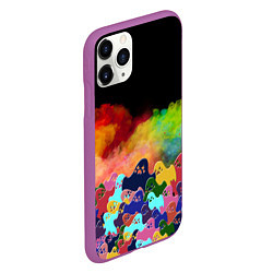 Чехол iPhone 11 Pro матовый Приведения из дыма, цвет: 3D-фиолетовый — фото 2