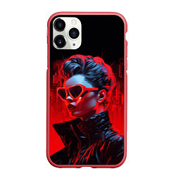 Чехол iPhone 11 Pro матовый Cyberpunk girl