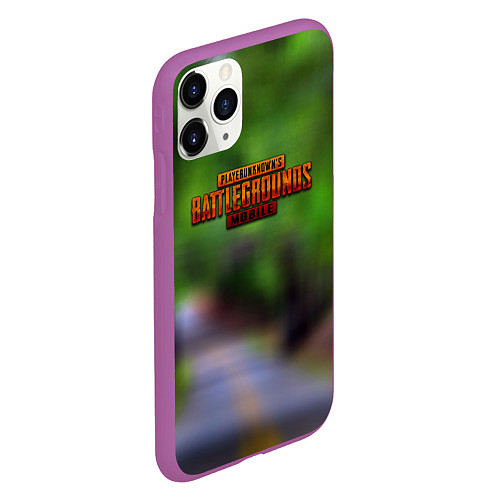 Чехол iPhone 11 Pro матовый Pubg mobile game / 3D-Фиолетовый – фото 2