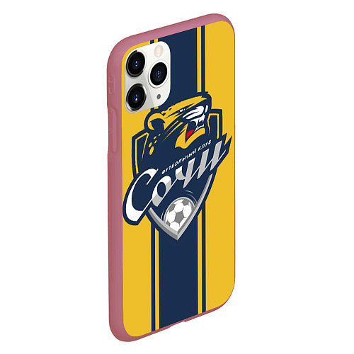 Чехол iPhone 11 Pro матовый FC Sochi - Сочи / 3D-Малиновый – фото 2