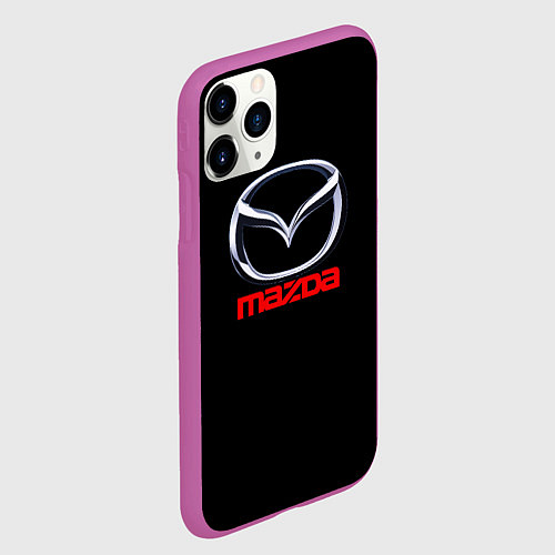 Чехол iPhone 11 Pro матовый Mazda japan motor / 3D-Фиолетовый – фото 2