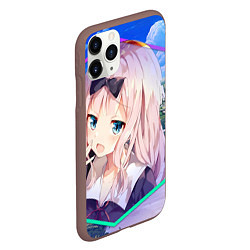 Чехол iPhone 11 Pro матовый Kaguya-sama wa Kokurasetai Чика Фудживара, цвет: 3D-коричневый — фото 2