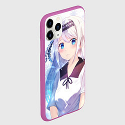 Чехол iPhone 11 Pro матовый Kaguya-sama wa Kokurasetai Кей Широгане, цвет: 3D-фиолетовый — фото 2