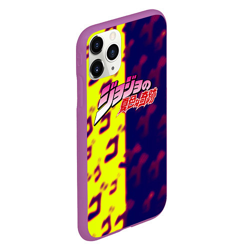 Чехол iPhone 11 Pro матовый JoJo Bizarre Adventure night skin / 3D-Фиолетовый – фото 2