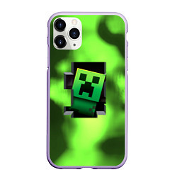 Чехол iPhone 11 Pro матовый Creeper acid, цвет: 3D-светло-сиреневый