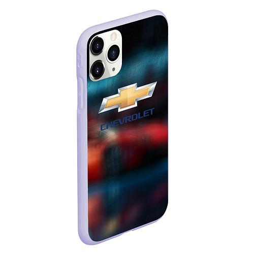 Чехол iPhone 11 Pro матовый Chevrolet sport / 3D-Светло-сиреневый – фото 2