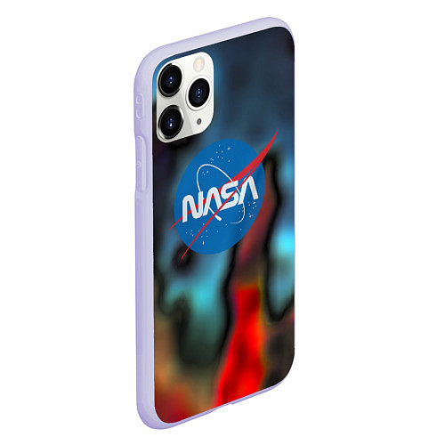 Чехол iPhone 11 Pro матовый Nasa space star collection / 3D-Светло-сиреневый – фото 2